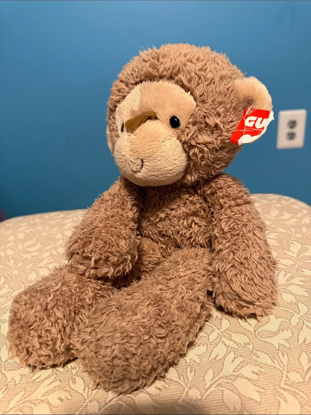 NWT Gund Brown Curly Plush Monkey Stuffed Animal
